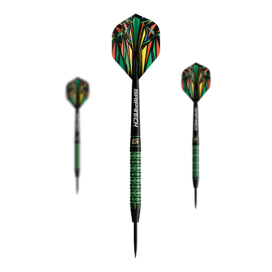 Lotki GOAT Athlete Green Tungsten Steel GOAT Athlete Tungsten Steeldarts sind als Set abgebildet. Die Darts zeichnen sich durch hochwertige Verarbeitung aus.