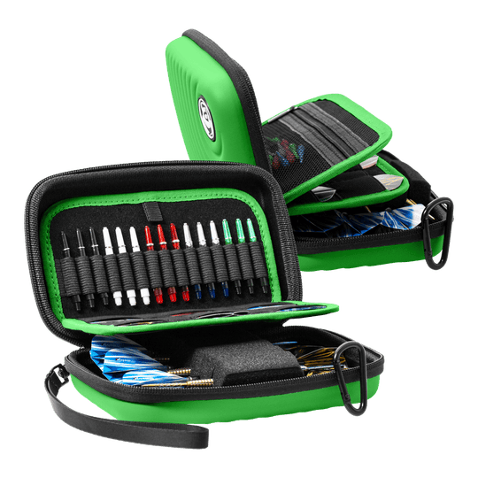 Etui na lotki Bulls Orbis XL – zielone Abgebildet ist das Bulls Orbis XL Dartcase in der Farbe Grün. Es wurde speziell zum Schutz von Dartpfeilen entwickelt.