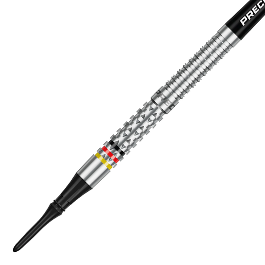 Precise 180 Ricardo Pietreczko GEN1 miękkie lotki Das Bild zeigt die Precise 180 Ricardo Pietreczko GEN1 Softdarts. Dies sind hochwertige Softdarts für Dartspieler.