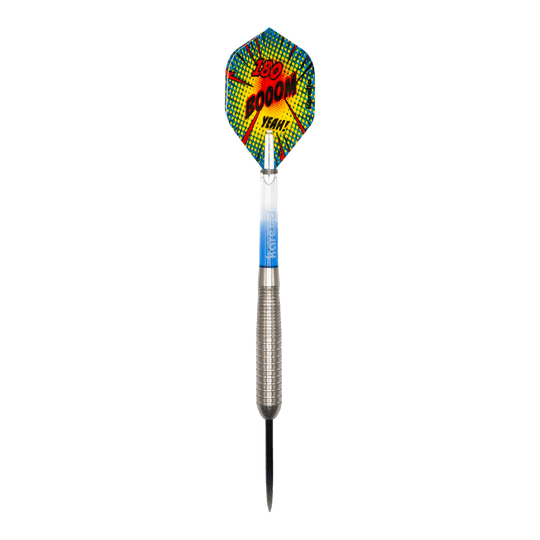 Karella Comic Line CL-4 stalowe lotki - 23g Auf dem Bild ist der Karella Comic Line CL-4 Steeldarts - 23g zu sehen. Es handelt sich um einen hochwertigen Dartpfeil geeignet für professionelle Spiele.