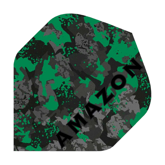 A18_Amazon_Camo_Standard_Flights_Gr-n_1 Amazon Camo Standard Flights mit Tarnmuster. Die Flights sind zu einem Ventilator-Look angeordnet.