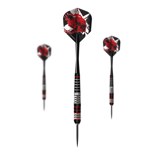Harrows Heavy Metal Ryan Searle Mosiężne stalowe lotki Diese Abbildung zeigt ein Set der Harrows Heavy Metal Ryan Searle Brass Steeldarts. Im Set sind mehrere Darts desselben Modells enthalten.