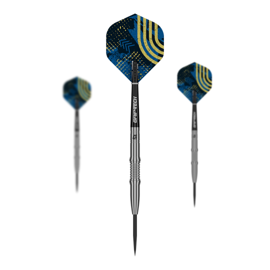 Zu sehen ist das Produkt GOAT Javelin Tungsten Steeldarts. Der Dartpfeil besteht aus robustem Tungsten.