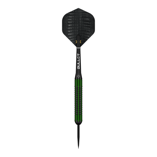 Lotki Bullet Gator Brass Steel Darts - 22g Das Bild zeigt die Bullet Gator Brass Steeldarts - 22g. Es handelt sich um Steeldarts mit einem Gewicht von 22 Gramm.