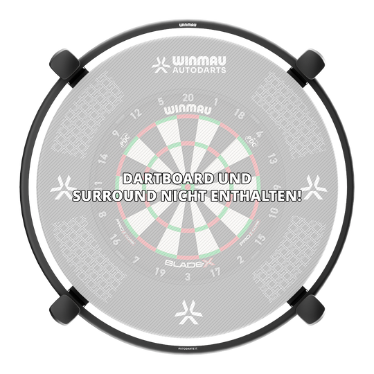 System automatycznego punktowania Winmau Autodarts X Hier sieht man das Winmau Autodarts X Autoscoring-System. Das innovative System speichert und analysiert Dartscores automatisch.