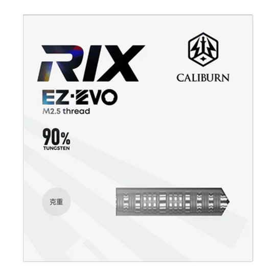Zu sehen ist der Caliburn Rix EZ-EVO R6 Steeldarts. Das Bild stellt die Besonderheiten und Form des Produkts dar.