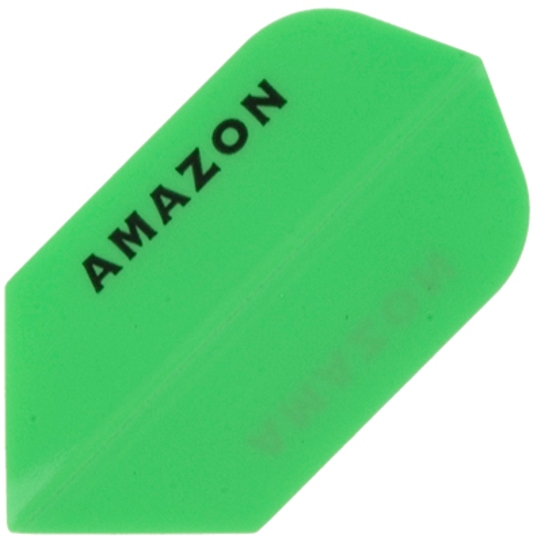 a13 Amazon Flights slim im neonfarbenem Design. Das Bild zeigt schmale Dartflights mit kräftiger Farbgebung.