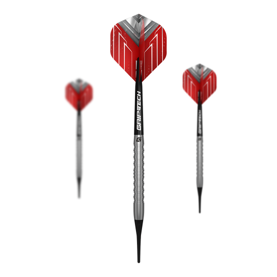 Miękkie lotki GOAT Podium Silver - 18g Hier sind die GOAT Podium Silver Softdarts mit einem Gewicht von 18g abgebildet. Das Set besteht aus hochwertigen silberfarbenen Softdarts.