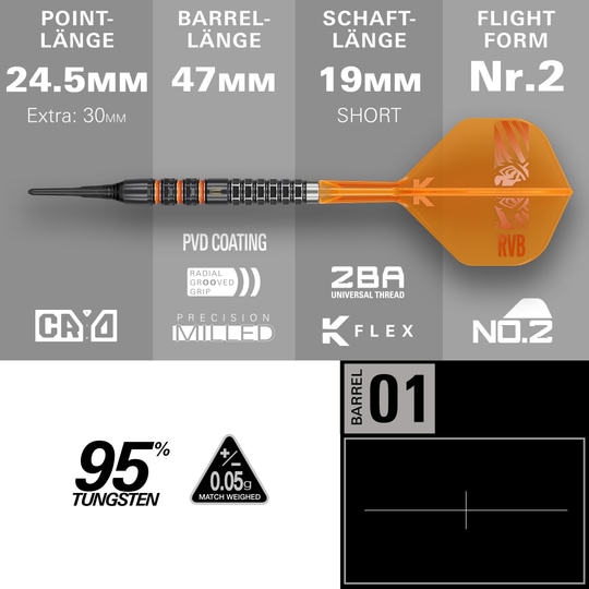 Miękkie rzutki Target Raymond Van Barneveld 95K - 20g