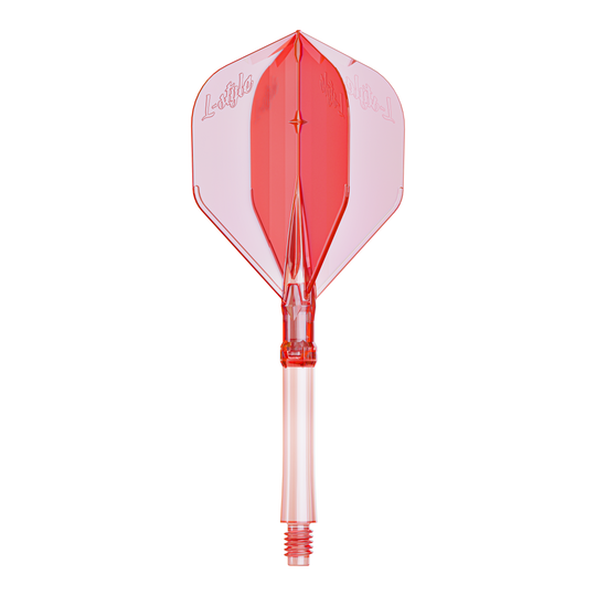 Loty L-Style L-Sytem - Clear Red Große Dart-Flights in klarem Rot, vermutlich für den Systemtyp L. Diese Flights eignen sich zum Austausch oder Aufrüsten von Darts.