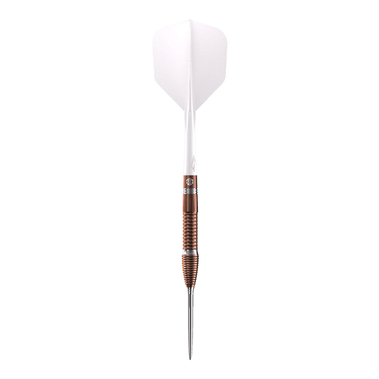 Stalowe lotki Caliburn Big Cats Lion Zu sehen ist ein einzelner Steeldart aus der Caliburn Big Cats Lion Serie. Die Struktur und Details des Darts sind klar zu erkennen.