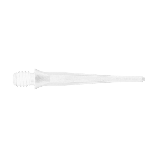 Miękkie końcówki do lotek Caliburn 2BA, białe – opakowanie 50 szt. Gezeigt werden Caliburn 2BA Softdartspitzen in Weiß als praktischer 50er Pack. Diese weißen Softdartspitzen sind für viele Darts geeignet.
