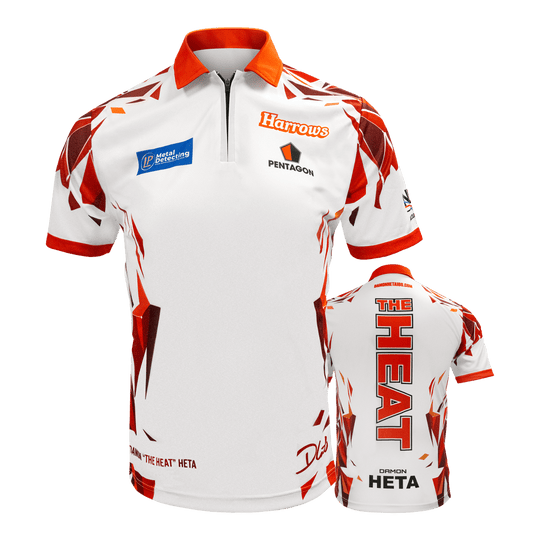 Koszulka gracza Damona Hety z Harrow Dies ist das Harrows Damon Heta Playershirt. Das Produkt ist ein Dartspielertrikot.