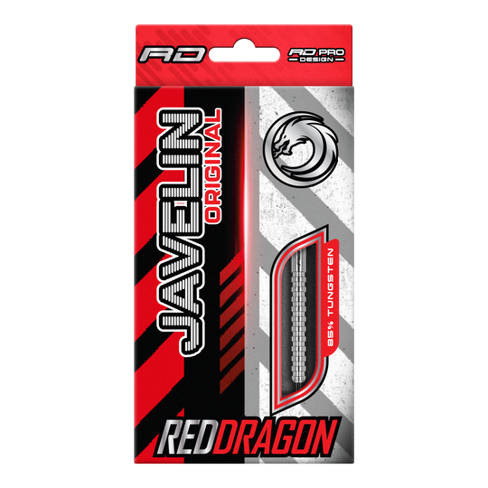 Stalowe strzałki Red Dragon Javelin Auf dem Bild sind die Red Dragon Javelin Steeldarts zu sehen. Diese Darts sind für Präzision und Leistung bekannt.
