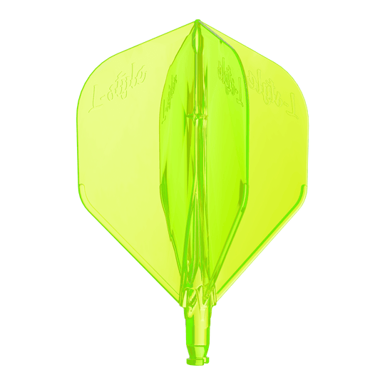 Zamienny lot L-Style L-System L1 Ein Ersatzflight in Neonfarben ist abgebildet. Das Produkt ist für Dartpfeile konzipiert.
