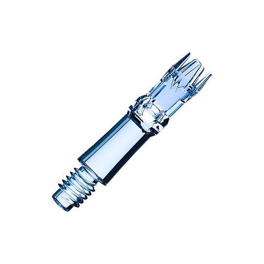 Wałki wymienne do systemu L-Style L-System – przezroczysty niebieski Zwei blaue transparente Ersatzshafts sind dargestellt. Die Shafts liegen nebeneinander.