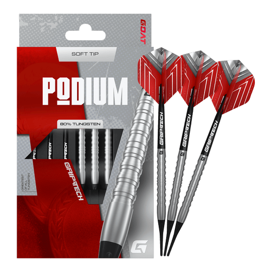 Miękkie lotki GOAT Podium Silver - 18g Zu sehen sind die GOAT Podium Silver Softdarts mit einem Gewicht von 18g. Die Darts sind in Silber gehalten und für den Softdartbereich konzipiert.