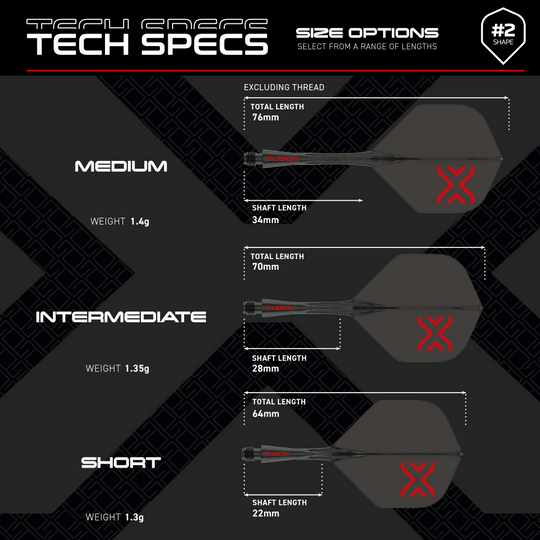 System wałów lotniczych Winmau Fusion Blade X No2 Standard – czarny Auf dem Bild ist das Winmau Fusion Blade X No2 Standard Flight-Shaft-System in Schwarz zu sehen. Dieses Produkt wird bei Dartspielen verwendet.