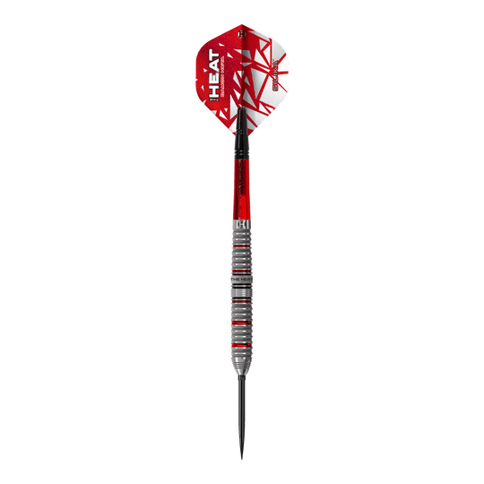 Stalowe lotki Harrow's Damon Heta Series 4 Quick Point Zu sehen ist das Produkt Harrows Damon Heta Series 4 Quick Point Steeldarts. Die Darts bieten dem Spieler eine hochwertige und professionelle Ausrüstung.