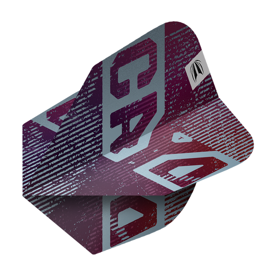 Target Pro Ultra Cryo No6 Flights - 3 Sets in Nahaufnahme. Das Bild zeigt das Design und die Farben der Dart Flights.