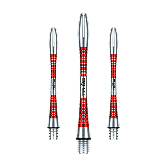 7013-202_Winmau_Triad_Aluminium_Shafts_Rot_46mm_1 Ein Winmau Triad Aluminium Shaft in Rot ist abgebildet.