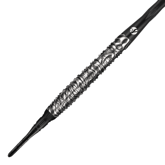 Hier sind die Shot Alchemy Runstel Softdarts mit 20 Gramm zu sehen. Das Produkt wird aus einer anderen Perspektive dargestellt.
