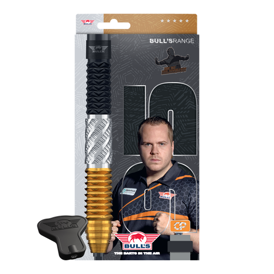 Die Bulls NL Dirk Van Duijvenbode 95% Convertible Points Steeldarts sind hochwertige Darts mit austauschbaren Spitzen. Sie bieten Präzision und Flexibilität für erfahrene Dartspieler.
