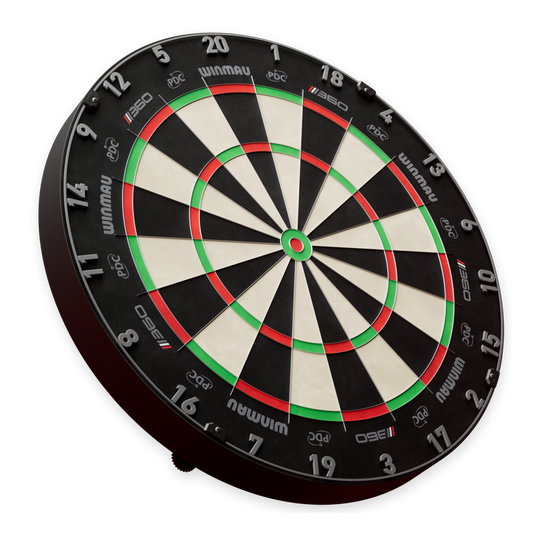 Tarcza do darta Winmau Blade 6 Triple Core 360 ze stali Zu sehen ist ein Dartboard aus der Nähe. Die Datei heißt '3060_Winmau_Blade_360_Steeldartboard_2b'.