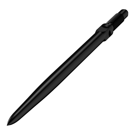 Końcówki do rzutek Bulls NL Convertible Point – gładkie – czarne Das Bild zeigt einen Artikel mit dem Namen BU57700_BullsNL_Convertible_Points_Smooth_Schwarz_32mm_2. Abgebildet sind wahrscheinlich schwarze, glatte Dartspitzen in der Größe 32 mm.