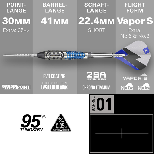 Stalowe lotki Target Phil Taylor Power X Chrono Swiss Points