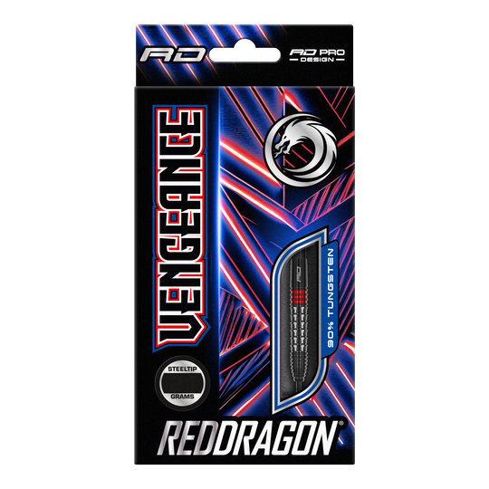 Niebieskie stalowe strzałki Red Dragon Vengeance