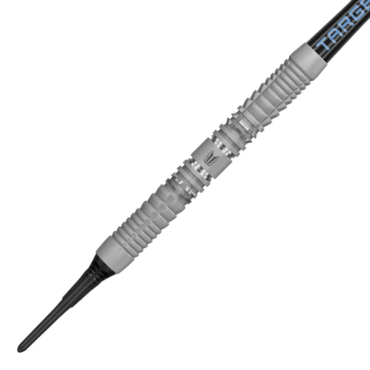 Target Cryo 12 miękkich rzutek Auf dem Bild sind die Target Cryo 12 Softdarts zu sehen. Sie werden aus einer anderen Perspektive präsentiert.