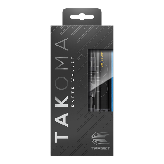 Auf dem Foto ist das Takoma Ghost Series Chris Dobey Dartcase zu sehen. Diese Darttasche wurde für Chris Dobey entworfen.