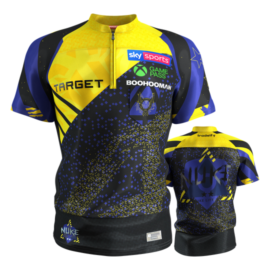 Koszulka z dartem Target Luke Littler 2027 Abbildung des Target Luke Littler Dartshirt 2027. Das Dartshirt ist modern und sportlich geschnitten.