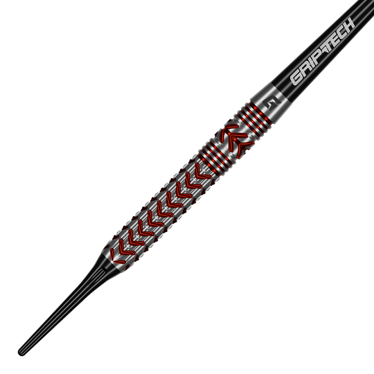 Dieses Bild zeigt die GOAT Curveball Tungsten Softdarts - 20g. Die Darts sind aus Tungsten gefertigt und haben ein Gewicht von 20 Gramm.