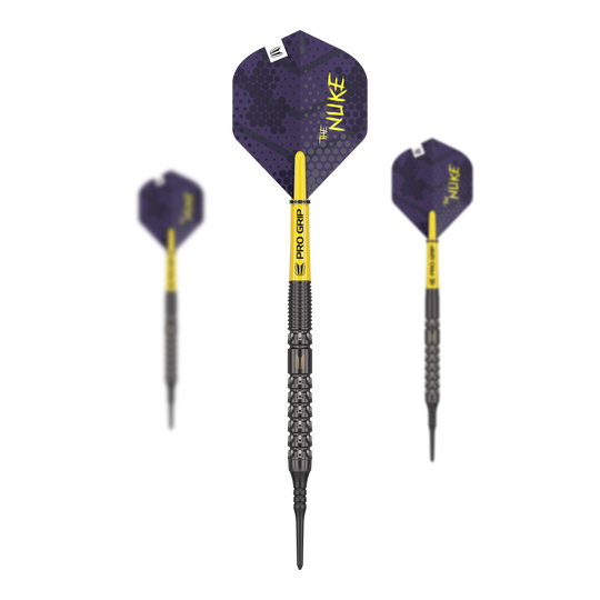 Lotki miękkie Target Luke Littler GEN1 - 19 g Das Bild zeigt ein Set von Softdarts. Der Dateiname ist '210324_Target_Luke_Littler_GEN1_Softdarts_1Set_(1)'.