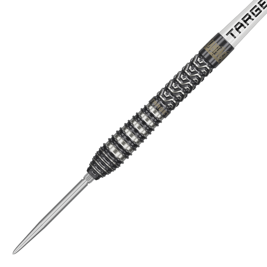 Stalowe lotki Target Charlie Manby Swiss Points Das Bild zeigt Target Charlie Manby Swiss Points Steeldarts. Ein Steeldart aus der Kollektion wird dargestellt.