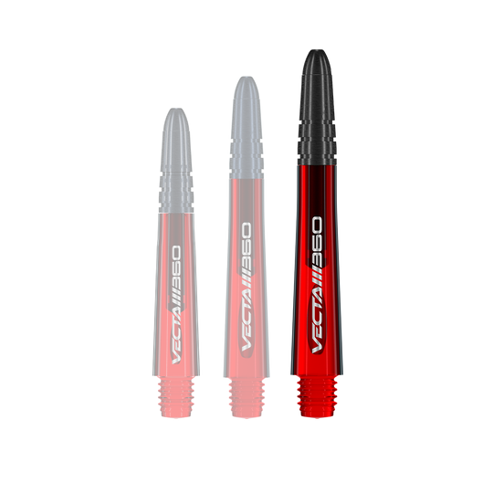 Winmau Vecta Blade 360 Shafts - Red Dieses Bild zeigt einen roten Dart-Schaft mit dem Namen 7025-219_Winmau_Vecta_Blade360_Shafts_Rot_40mm_1. Das Produkt ist 40 mm lang und hat ein schlichtes Design.