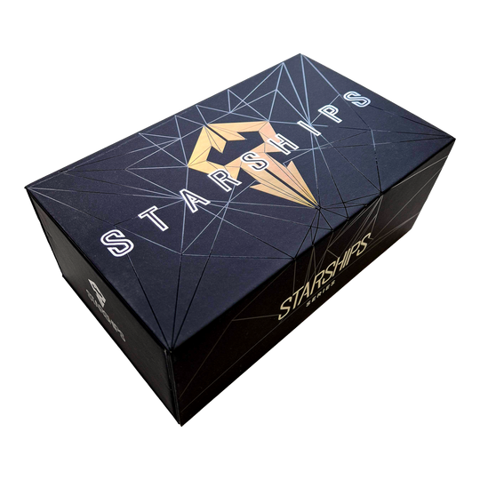 Caliburn Starships Series Hyperion Steeldarts - 22g Das Bild zeigt die Caliburn Starships Series Hyperion Steeldarts mit 22 Gramm. Es handelt sich um hochwertige Darts für präzises Spielen.