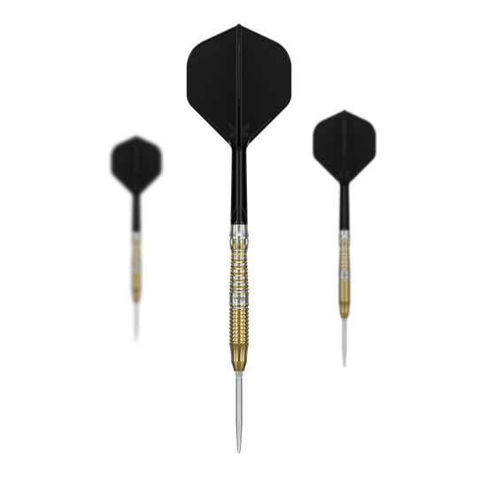 Lotki stalowe Target Japan Black Marque Enzo Swiss Point Dieses Bild präsentiert die Target Japan Black Marque Enzo Swiss Point Steeldarts im Set. Die Darts sind für professionelle Spieler geeignet.