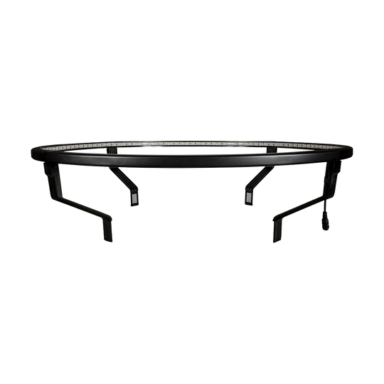 System oświetlenia tarczy LED Target CORONA Vision Das Bild zeigt das Produkt "Target CORONA Vision LED Dartboard Lighting System". Es handelt sich um einen LED-Lichtring, der zur Beleuchtung eines Dartboards verwendet wird.