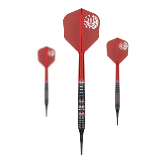 Zu sehen ist ein Set der Target Japan Prime Series Diamond Kosuzu Iwoa GEN4 Softdarts - 18g. Das Set eignet sich ideal für professionelles Dartspiel.