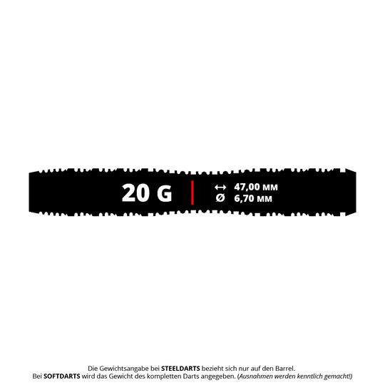 Auf dem Bild sind die Shot AI Scorpula Softdarts mit 20g zu erkennen. Die Darts überzeugen durch ihre innovative Gestaltung und hohe Qualität.
