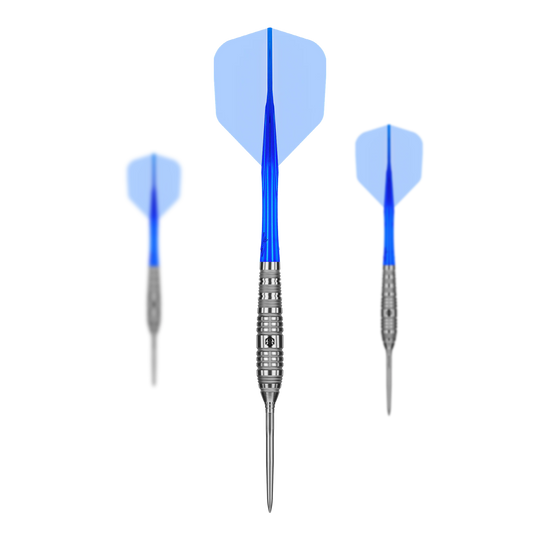 Hier sind die Caliburn Rix EZ-EVO R3 Steeldarts abgebildet. Das Produkt eignet sich ideal für präzises Dartspielen.