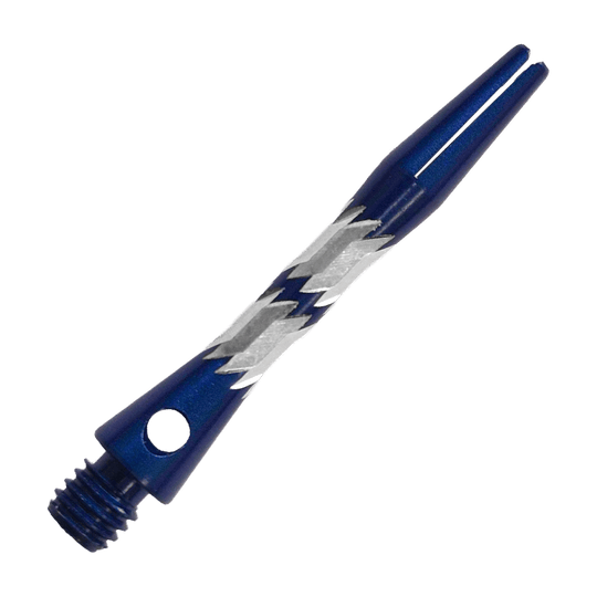 Aluminiowe wałki Bulls NL Minor - niebieskie - 33 mm Das Bild zeigt Bulls NL Minor Aluminium Shafts in Blau, 33 mm. Sie sind speziell für den Einsatz bei Dartpfeilen gefertigt.