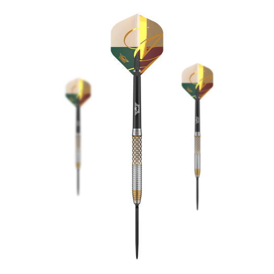 Bulls NL Vintage Shark Convertible Points Steel Darts Das Foto zeigt ein Set der Bulls NL Vintago Shark Convertible Points Steeldarts. Dieses Set ist ideal für professionelle Dartspieler geeignet.