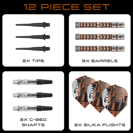 Harrow's Luke Woodhouse Series 3 Soft Darts - 18g Harrows Luke Woodhouse Series 3 Softdarts - 18g abgebildet. Das Bild zeigt die Details dieses Softdart-Produkts.