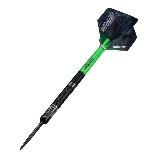 Abgebildet sind die Unicorn Wraith James Wade Steeldarts. Sie zeichnen sich durch ihre besondere Form und Qualität aus.