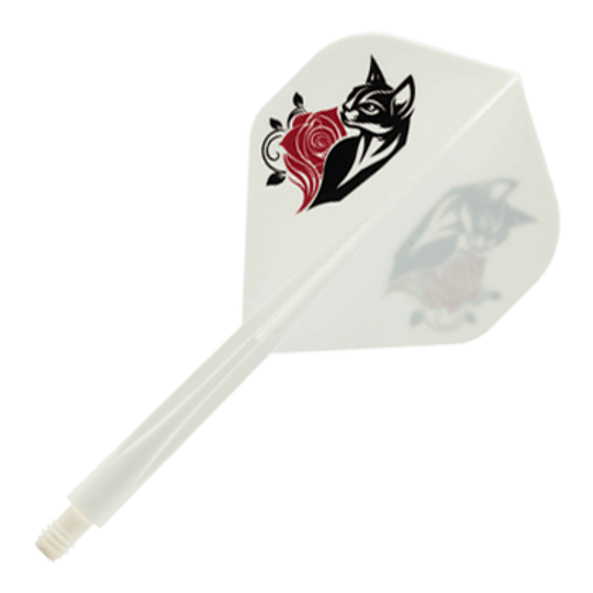 System wału lotniczego Condor AX Black Cat White Standard Abgebildet ist das Condor AXE Black Cat White Standard Flight-Shaft-System. Das Produkt bietet eine Kombination aus Flight und Shaft für mehr Stabilität beim Dartspiel.