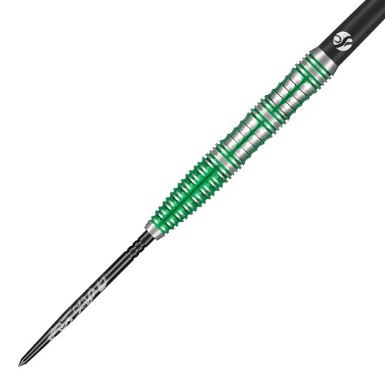 Das Produkt zeigt Shot Alchemy Mythril TurboPoints Steeldarts. Mehrere Darts liegen nebeneinander.